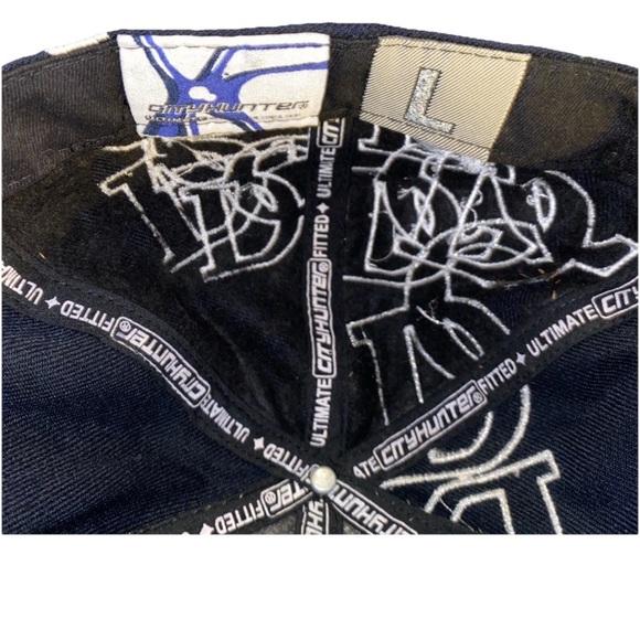 Washington DC City Hunter Ultimate Hat Black White Silver Embroidered Ball Cap - Picture 2 of 3